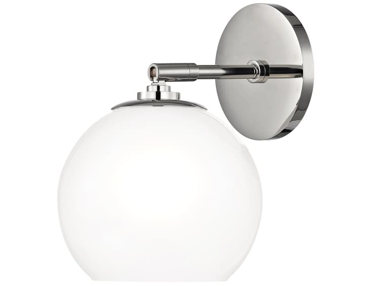 Mitzi Tilly 1-Light Polished Nickel Glass LED Wall Sconce
