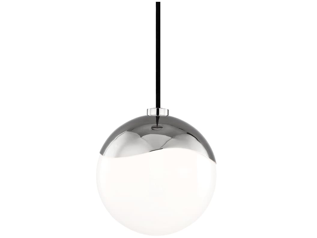 Mitzi Ella 1-Light Polished Nickel Glass Globe Mini Pendant