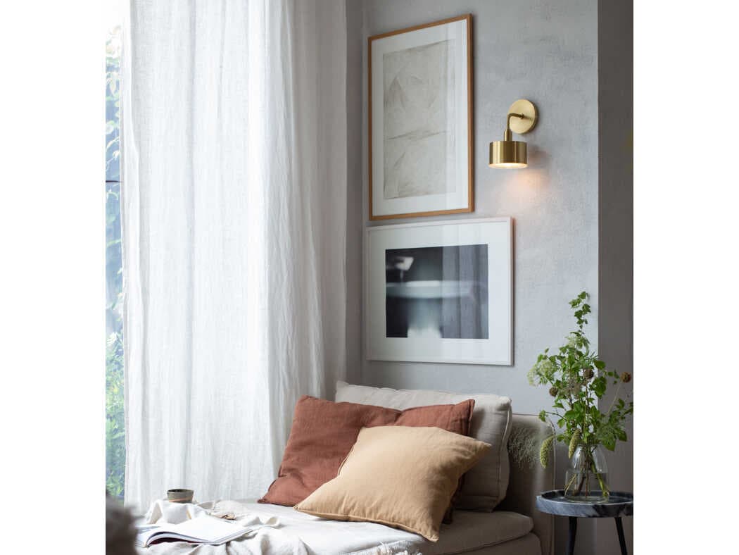 Mitzi Nora 1-Light Aged Brass Glass LED Wall Sconce