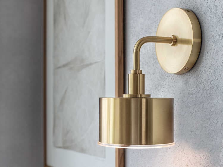 Mitzi Nora 1-Light Aged Brass Glass LED Wall Sconce