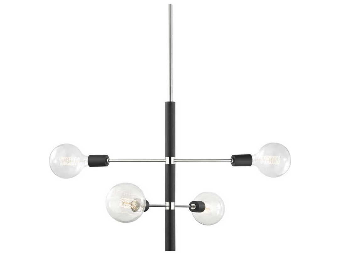 Mitzi Astrid 4-Light Polished Nickel Black Pendant