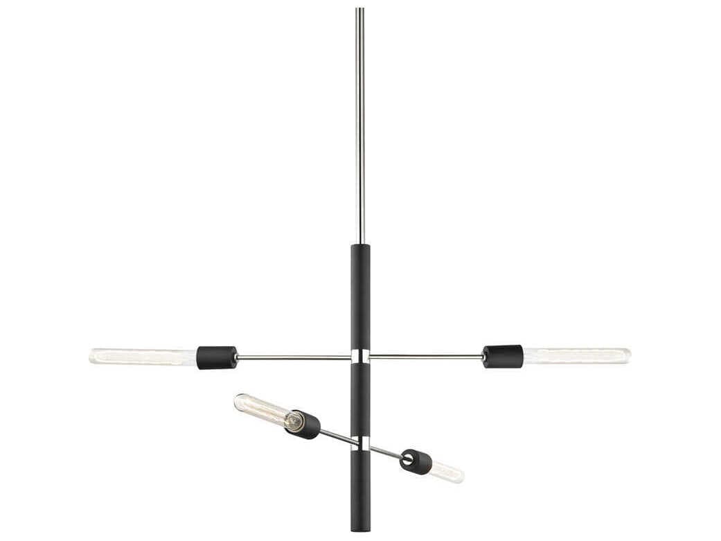 Mitzi Astrid 4-Light Polished Nickel Black Pendant
