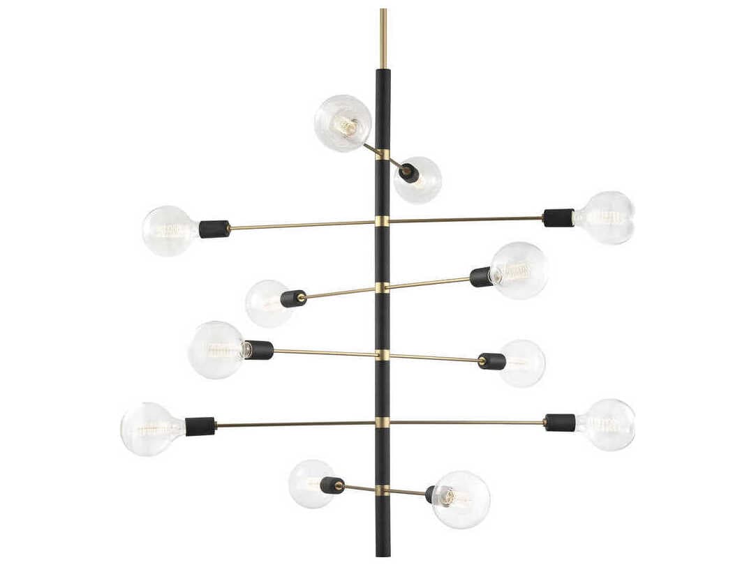 Mitzi Astrid 12-Light Aged Brass Black Pendant