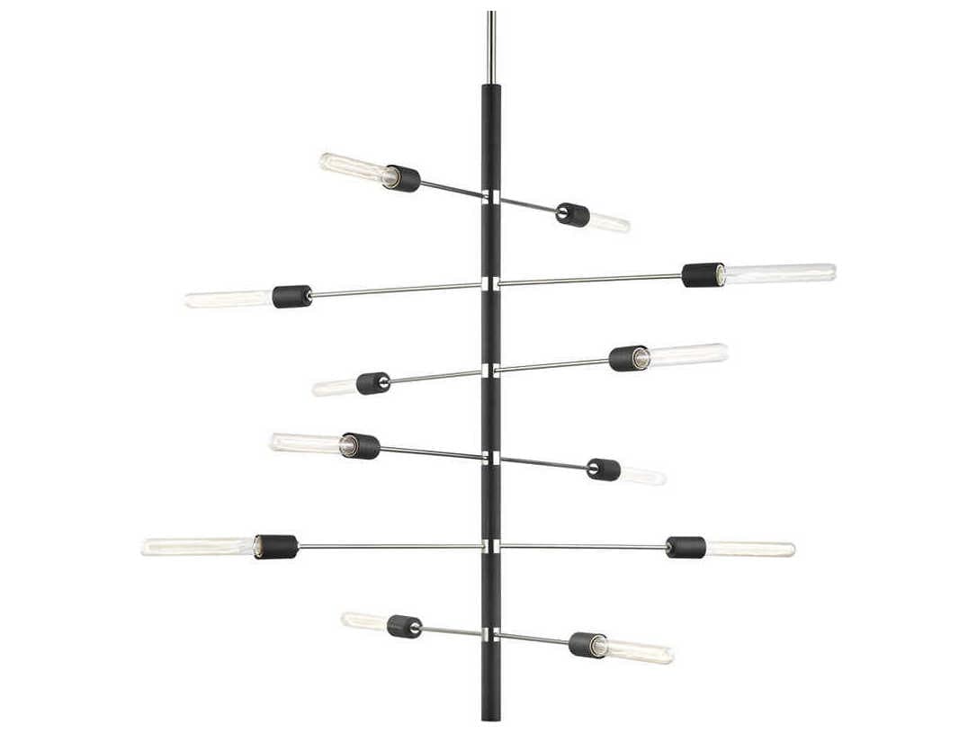 Mitzi Astrid 12-Light Polished Nickel Black Pendant