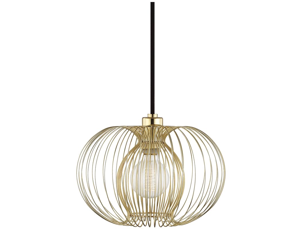 Mitzi Jasmine 1-Light Polished Brass Mini Pendant