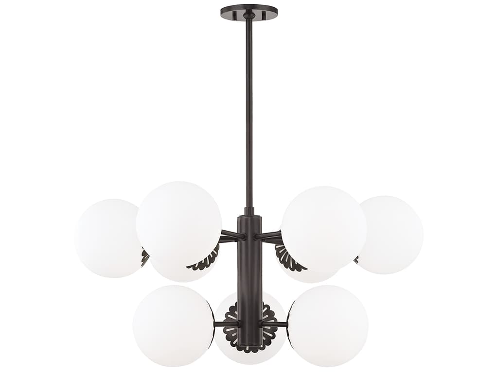 Mitzi Paige 9-Light Old Bronze Glass Globe Chandelier