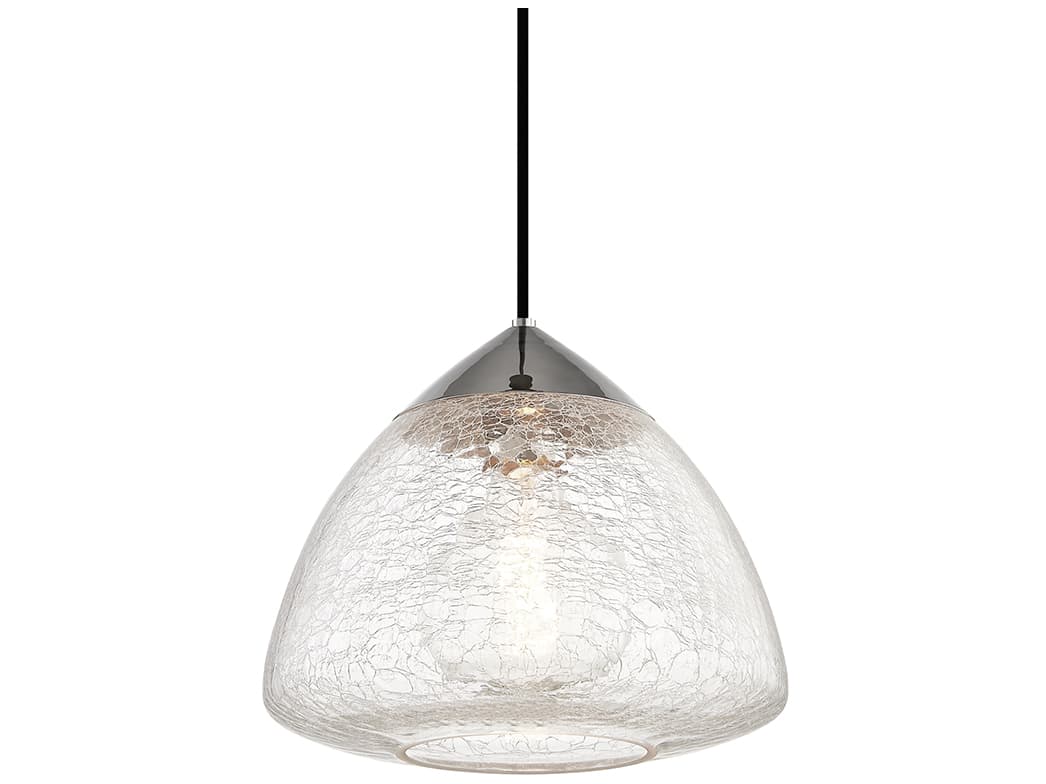 Mitzi Maya 1-Light Polished Nickel Glass Mini Pendant