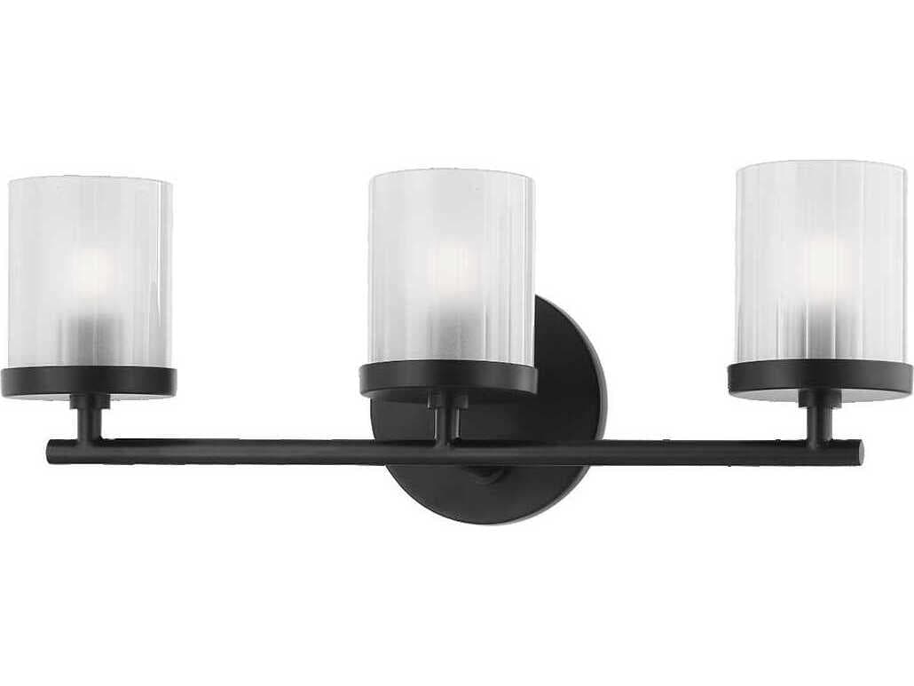 Mitzi Ryan 3-Light Soft Black Glass Vanity Light