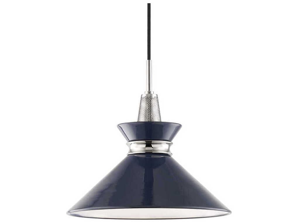 Mitzi Kiki 1-Light Polished Nickel Navy Pendant