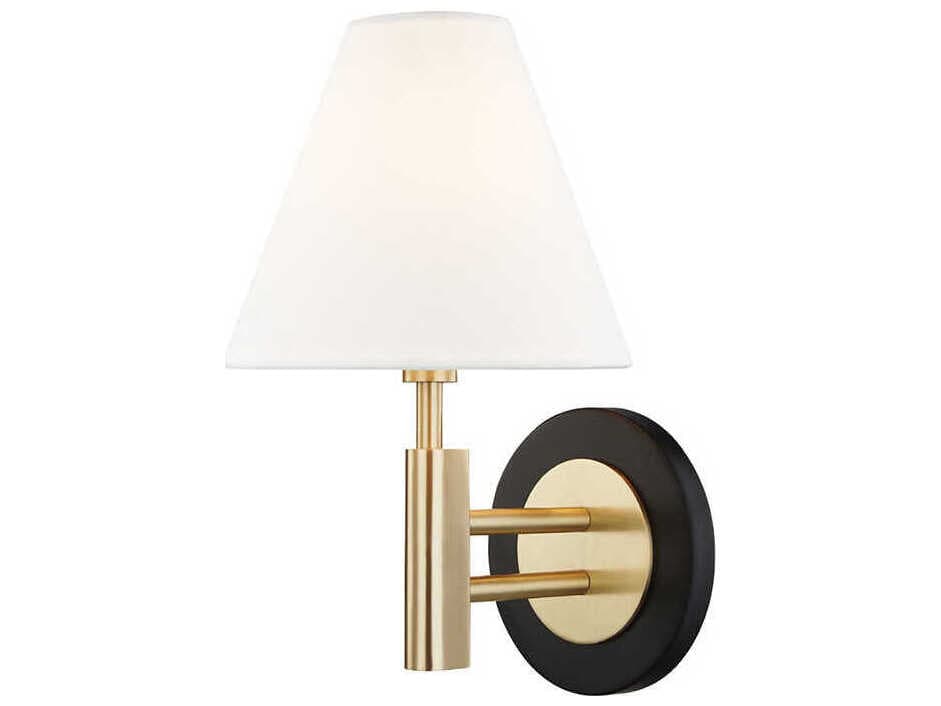 Mitzi Robbie 1-Light Aged Brass Black Wall Sconce