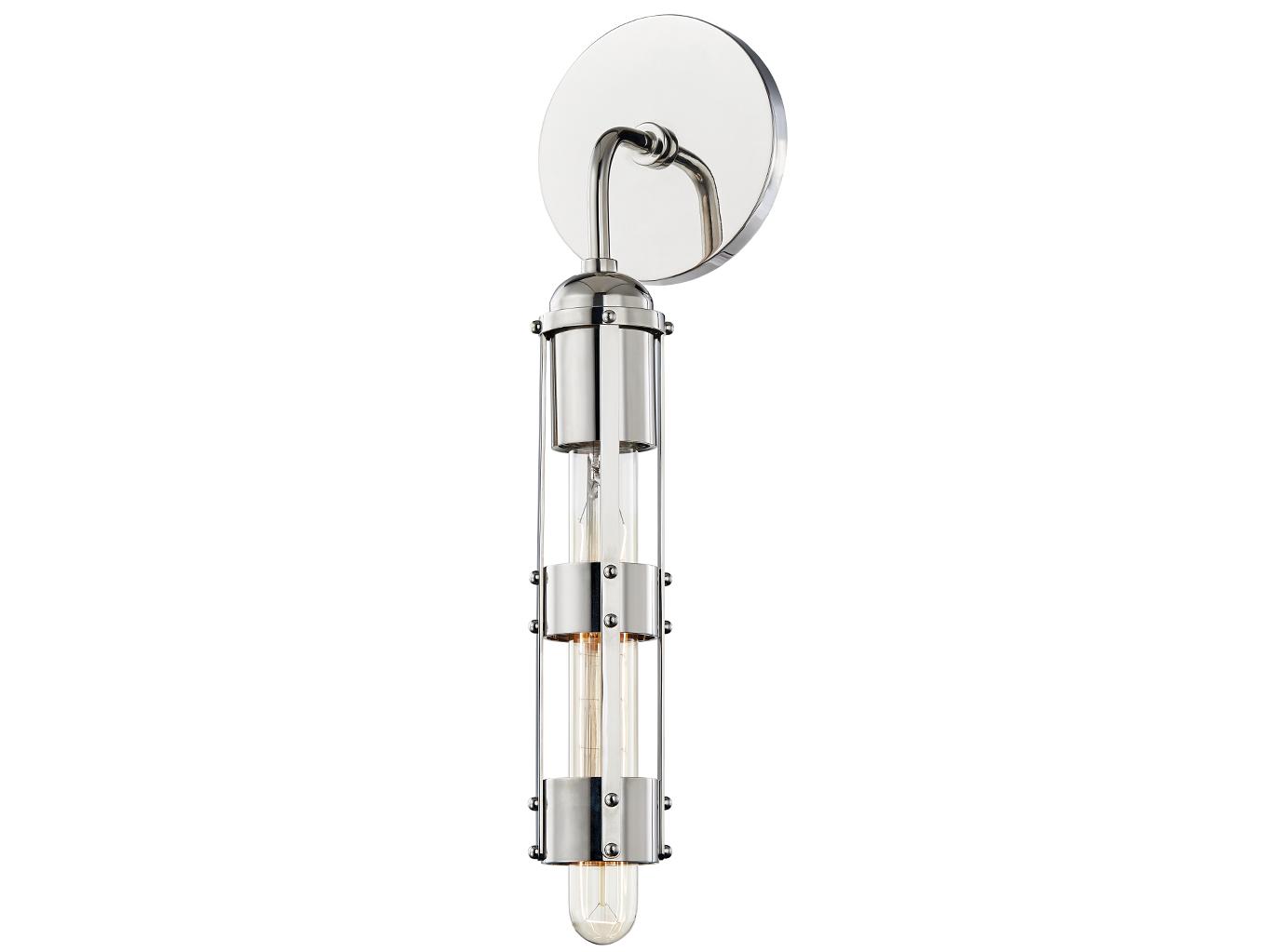 Mitzi Violet 1-Light Polished Nickel Wall Sconce
