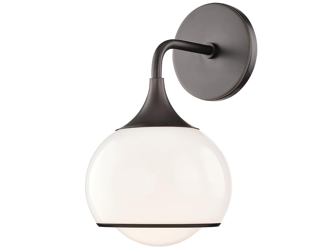 Mitzi Reese 1-Light Old Bronze Glass Wall Sconce