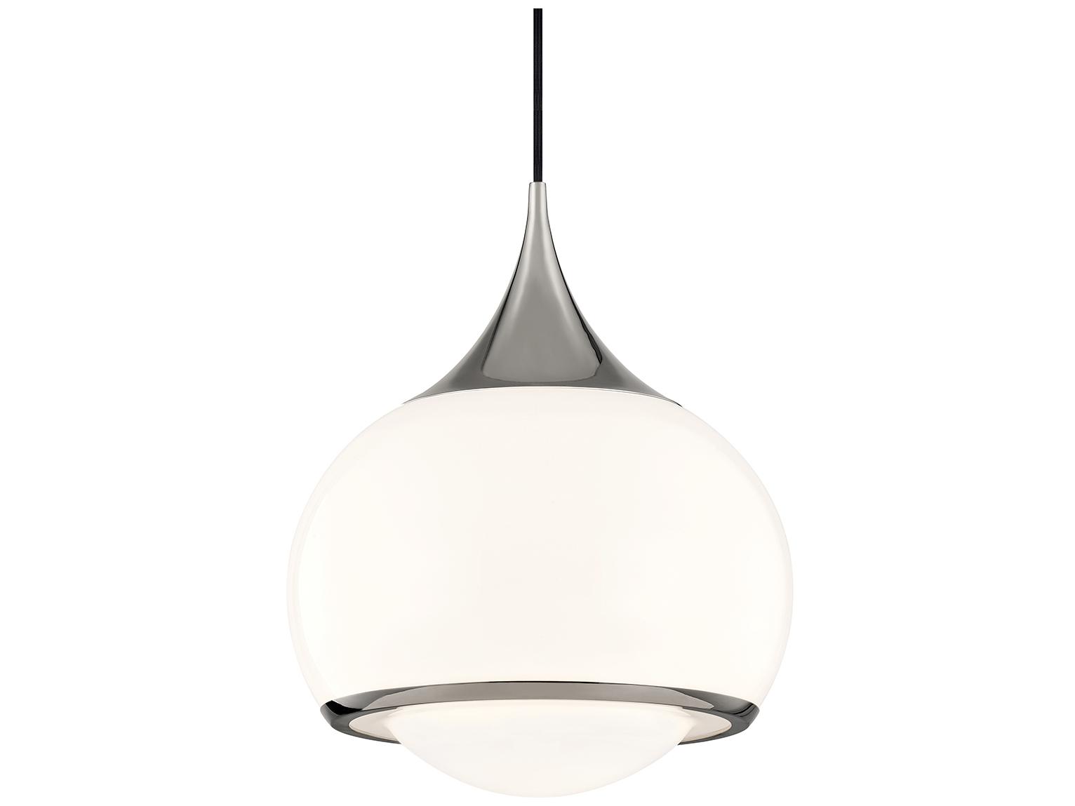 Mitzi Reese 1-Light Polished Nickel Glass Globe Pendant
