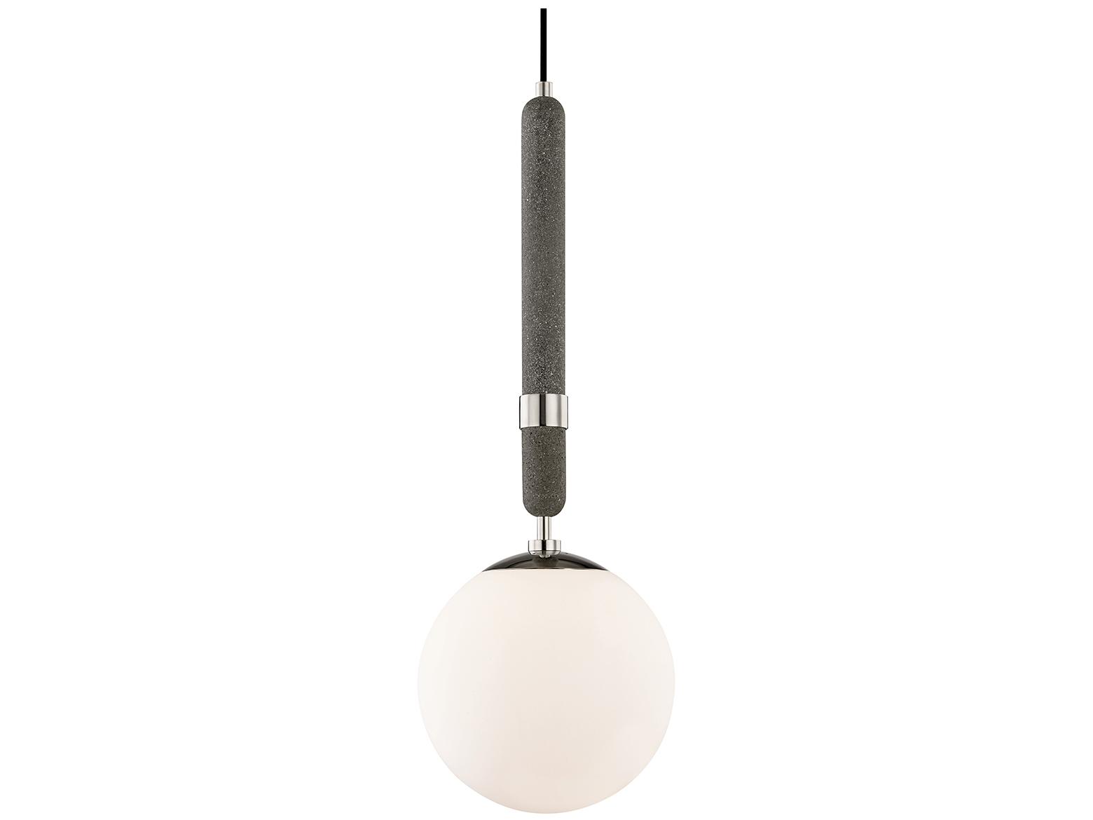 Mitzi Brielle 1-Light Polished Nickel Glass Globe Mini Pendant