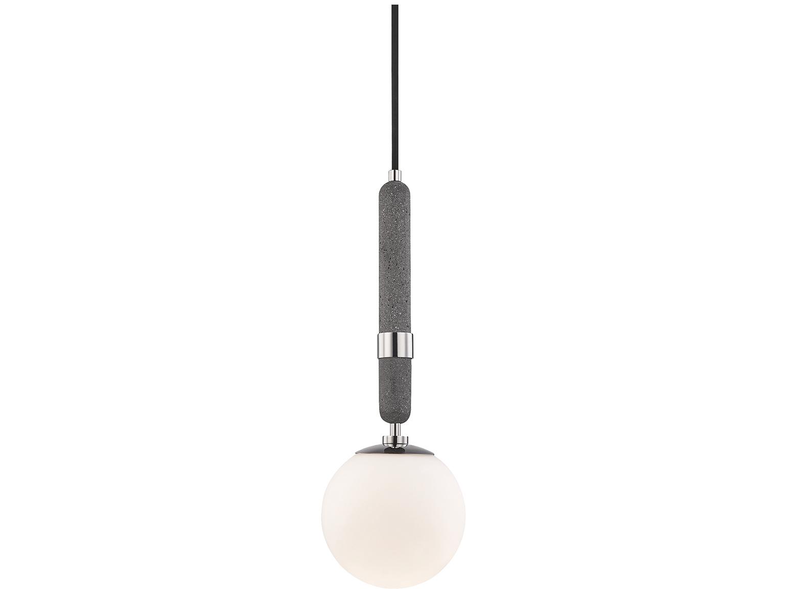 Mitzi Brielle 1-Light Polished Nickel Glass Globe Mini Pendant