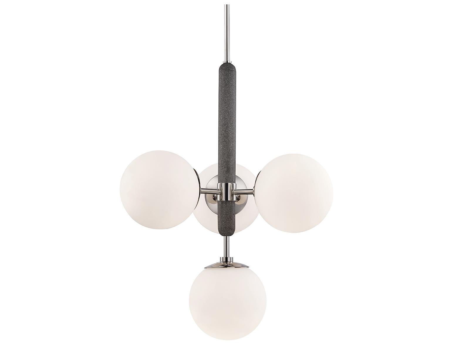 Mitzi Brielle 4-Light Polished Nickel Glass Globe Pendant