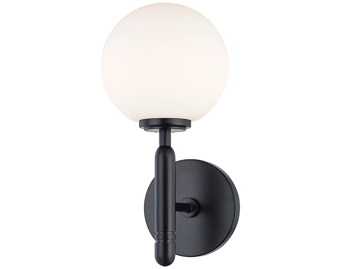 Mitzi Mina 1-Light Black Glass LED Wall Sconce
