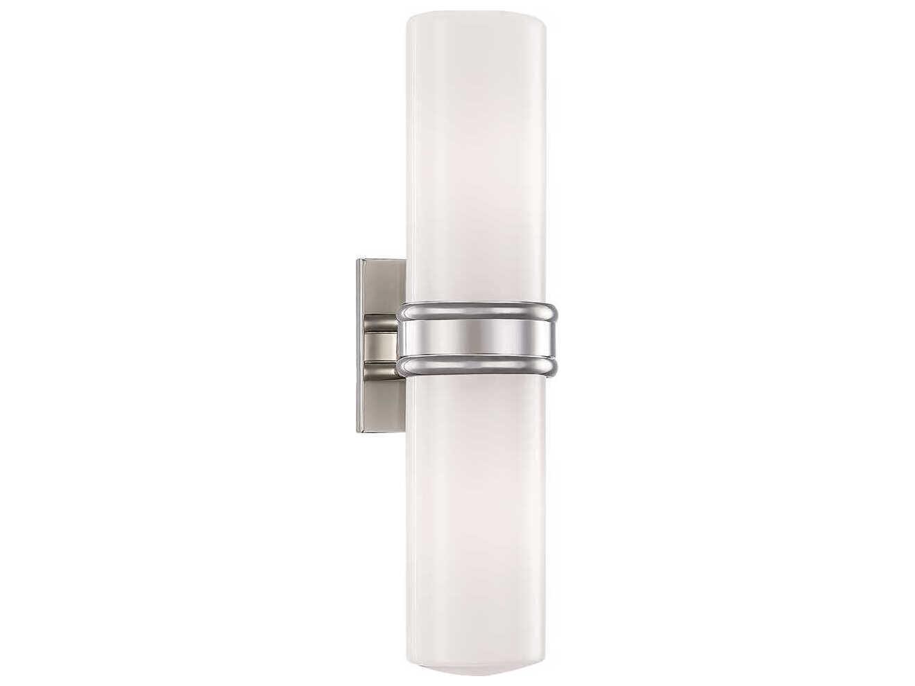 Mitzi Natalie 2-Light Polished Nickel Glass Wall Sconce
