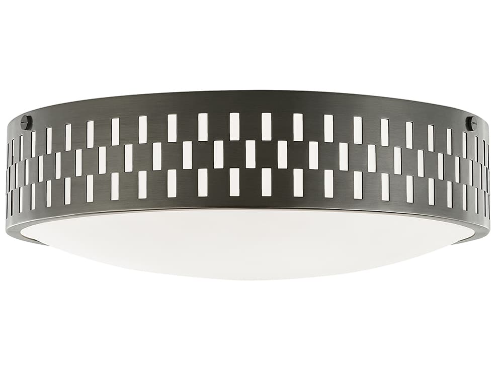 Mitzi Phoebe 3-Light Old Bronze Glass Geometric Flush Mount