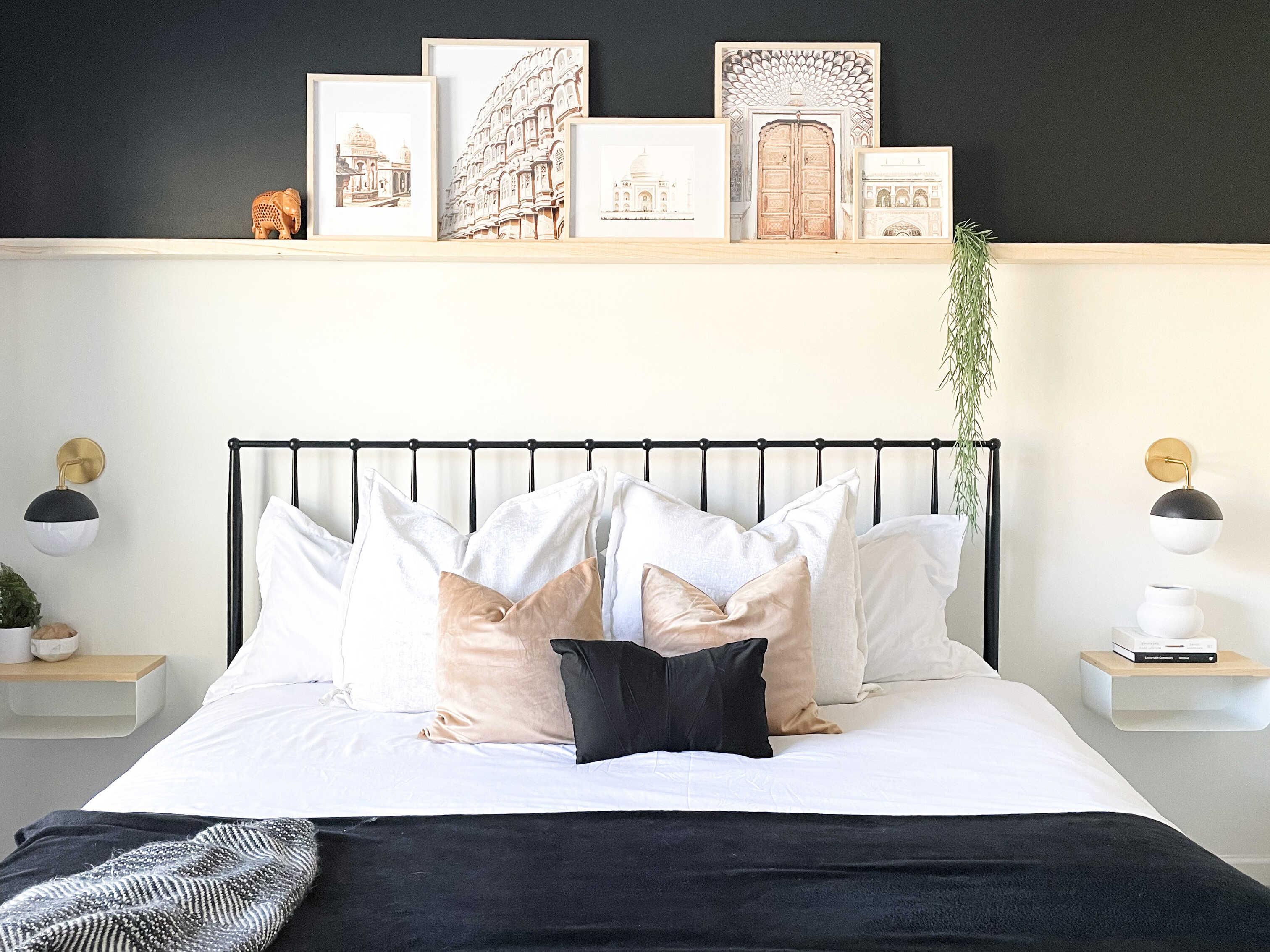 Mitzi Renee 1-Light Aged Brass Black Glass Wall Sconce