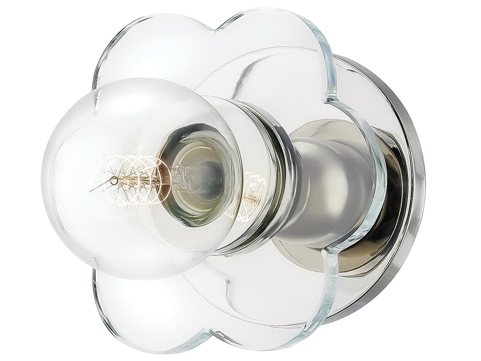 Mitzi Alexa 1-Light Polished Nickel Crystal Wall Sconce