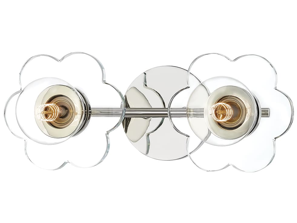 Mitzi Alexa 2-Light Polished Nickel Crystal Vanity Light