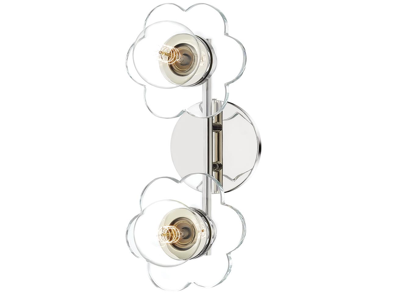 Mitzi Alexa 2-Light Polished Nickel Crystal Vanity Light