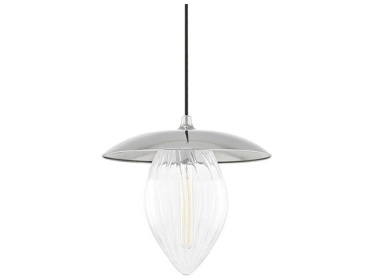 Mitzi Lana 1-Light Polished Nickel Glass Pendant