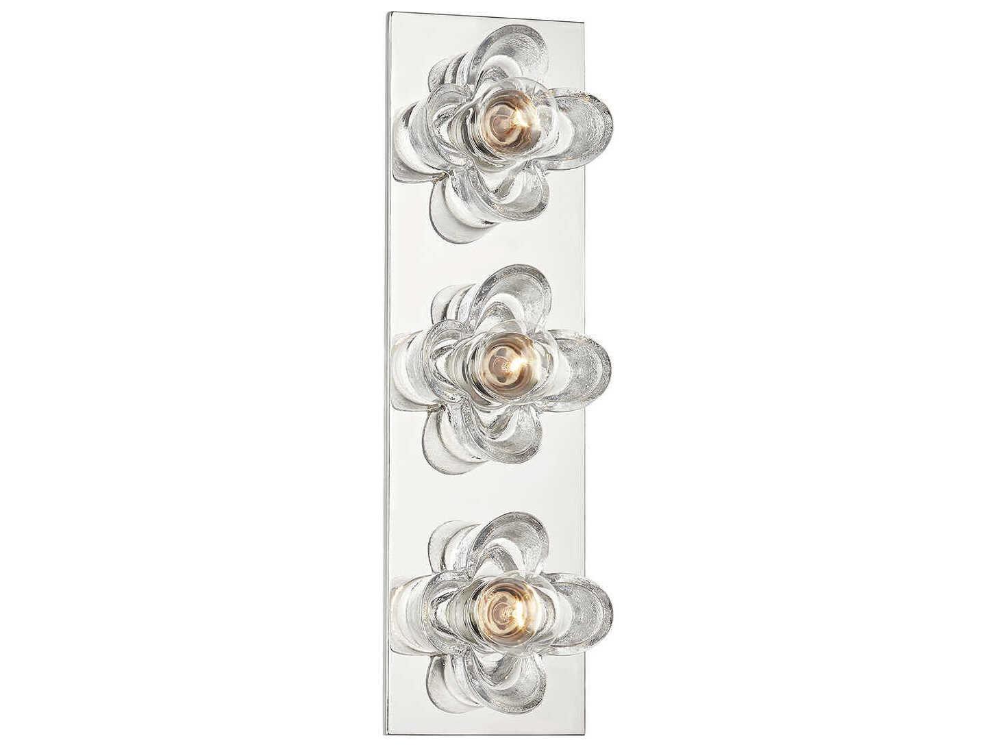 Mitzi Shea 3-Light Polished Nickel Glass Vanity Light