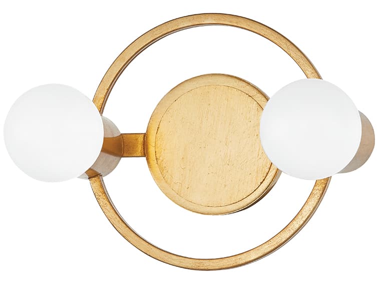 Mitzi Hope 2-Light Gold Leaf Vanity Light