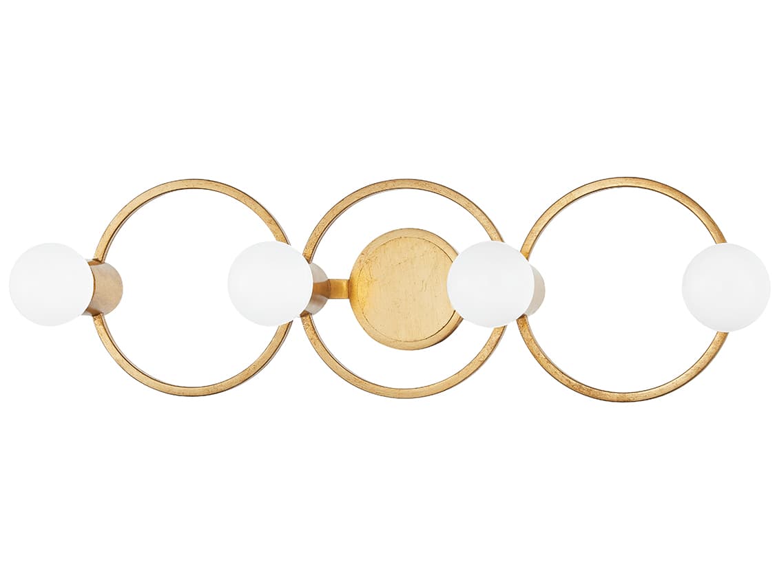 Mitzi Hope 4-Light Gold Leaf Vanity Light