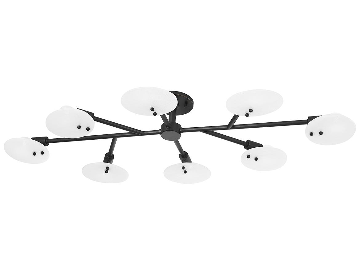 Mitzi Giselle 8-Light Old Bronze Glass Semi Flush Mount