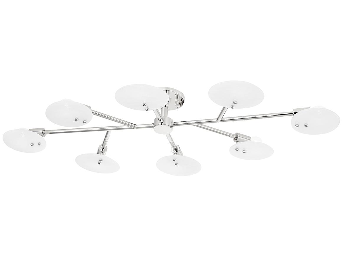 Mitzi Giselle 8-Light Polished Nickel Glass Semi Flush Mount