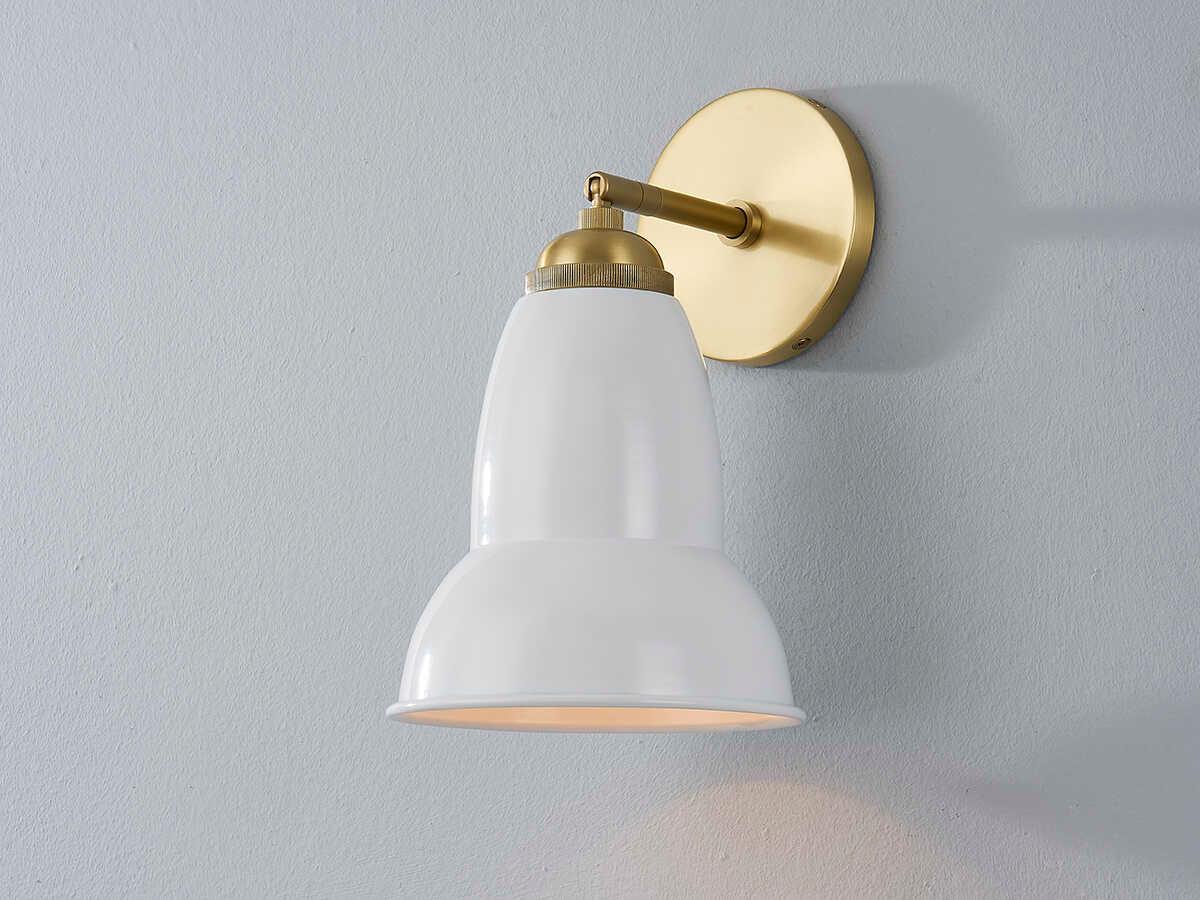 Mitzi Jamila 1-Light Aged Brass White Wall Sconce