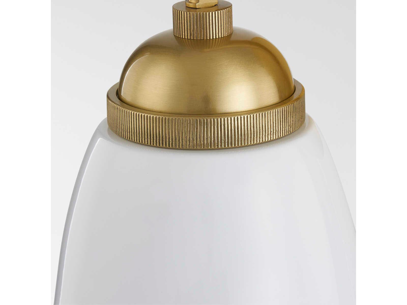 Mitzi Jamila 1-Light Aged Brass White Wall Sconce