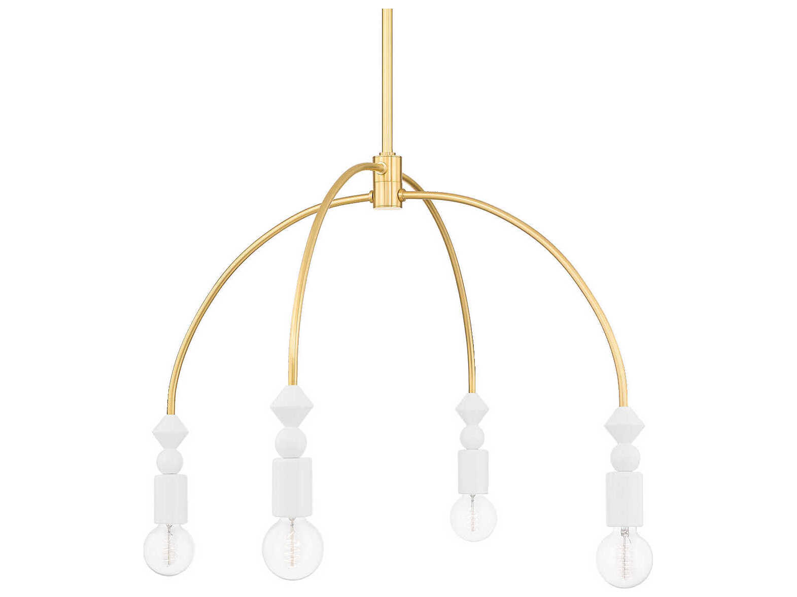 Mitzi Flora 4-Light Aged Brass Chandelier