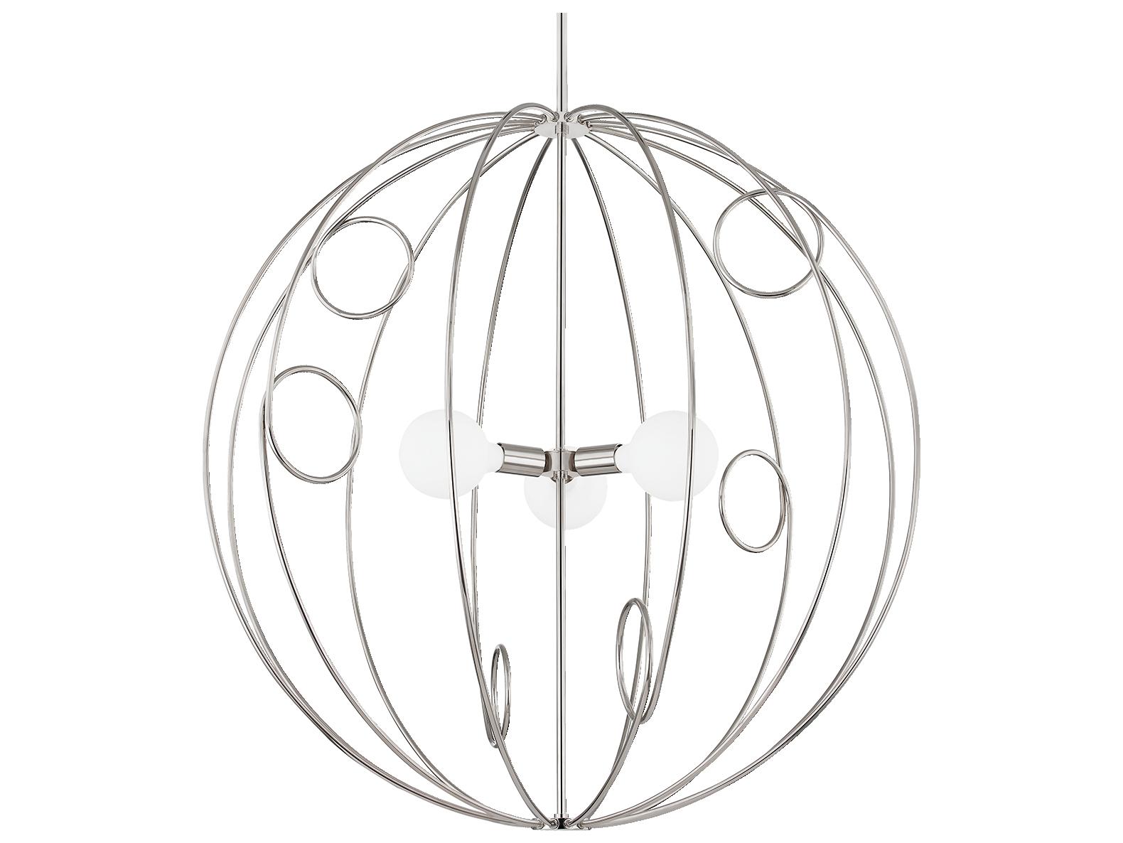 Mitzi Alanis 3-Light Polished Nickel Globe Pendant