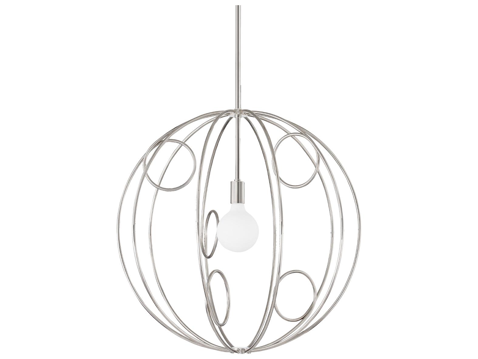 Mitzi Alanis 1-Light Polished Nickel Globe Pendant