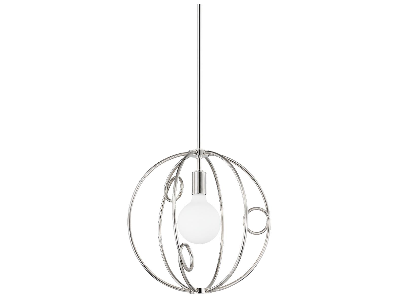 Mitzi Alanis 1-Light Polished Nickel Globe Pendant