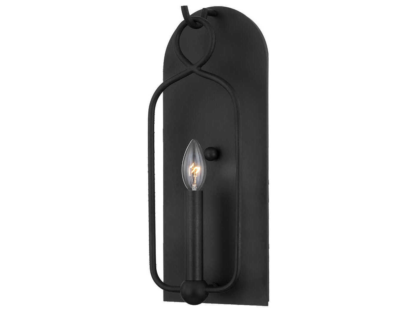 Mitzi Mallory 1-Light Aged Iron Black Wall Sconce