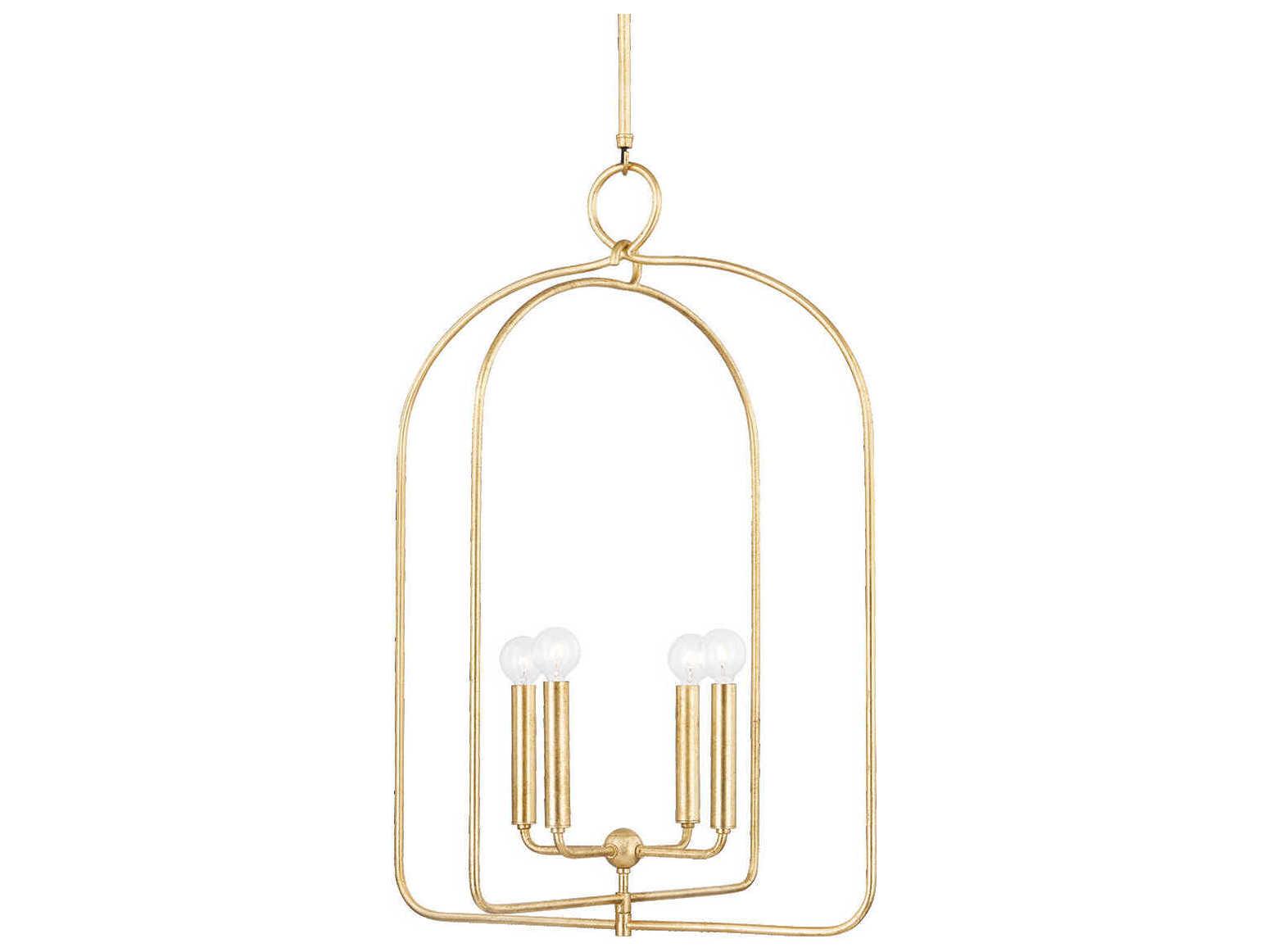 Mitzi Mallory 4-Light Gold Leaf Candelabra Chandelier