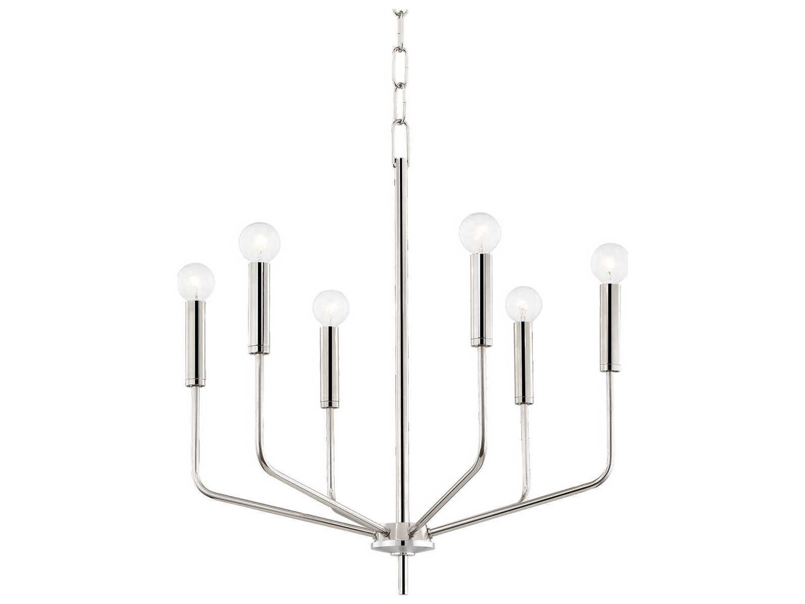 Mitzi Bailey 6-Light Polished Nickel Candelabra Chandelier