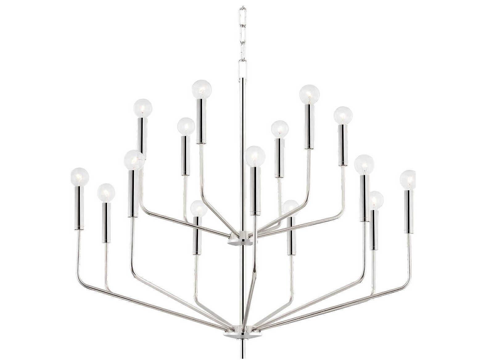 Mitzi Bailey 15-Light Polished Nickel Candelabra Tiered Chandelier