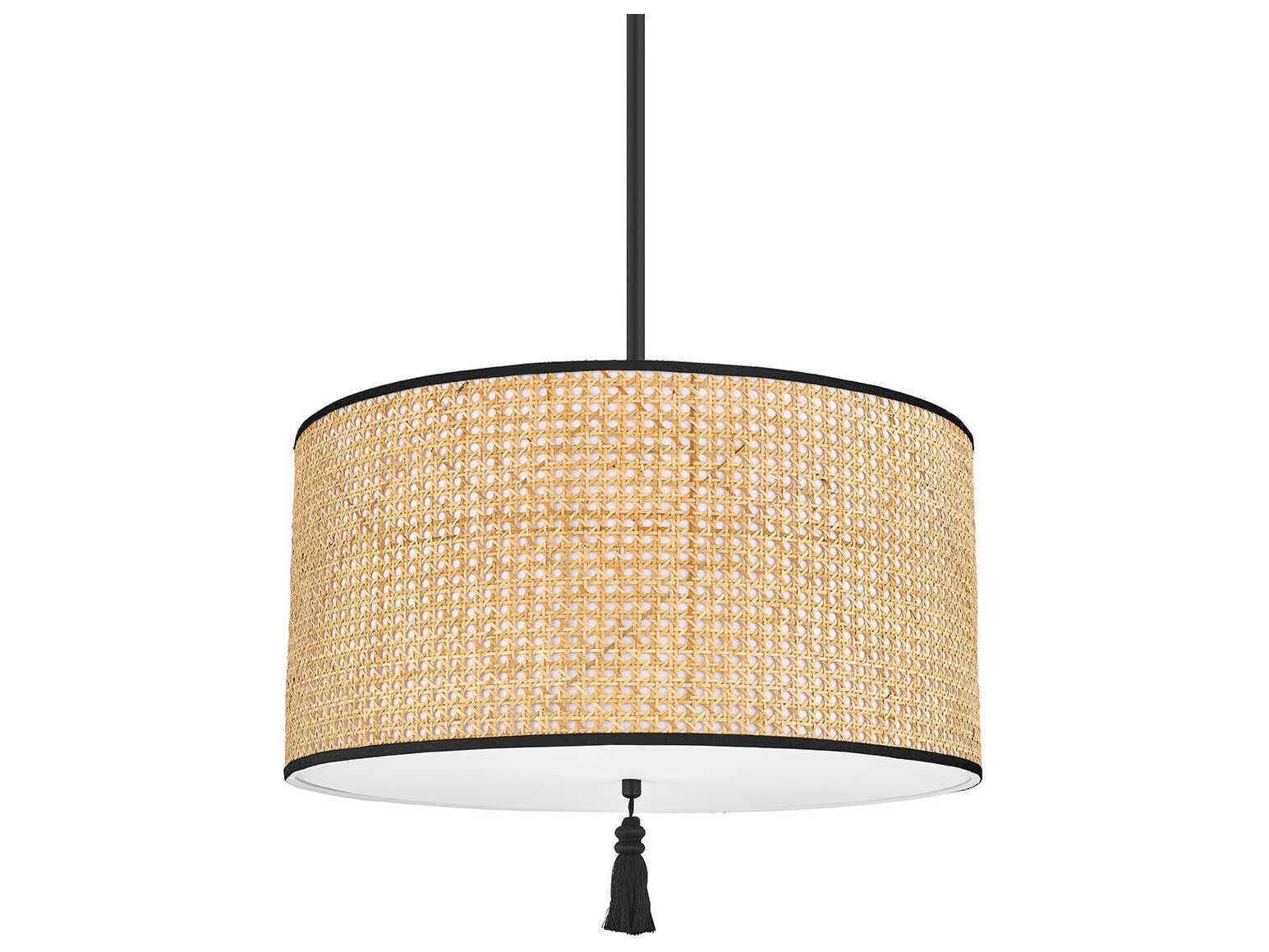 Mitzi Dolores 3-Light Soft Black Drum Pendant