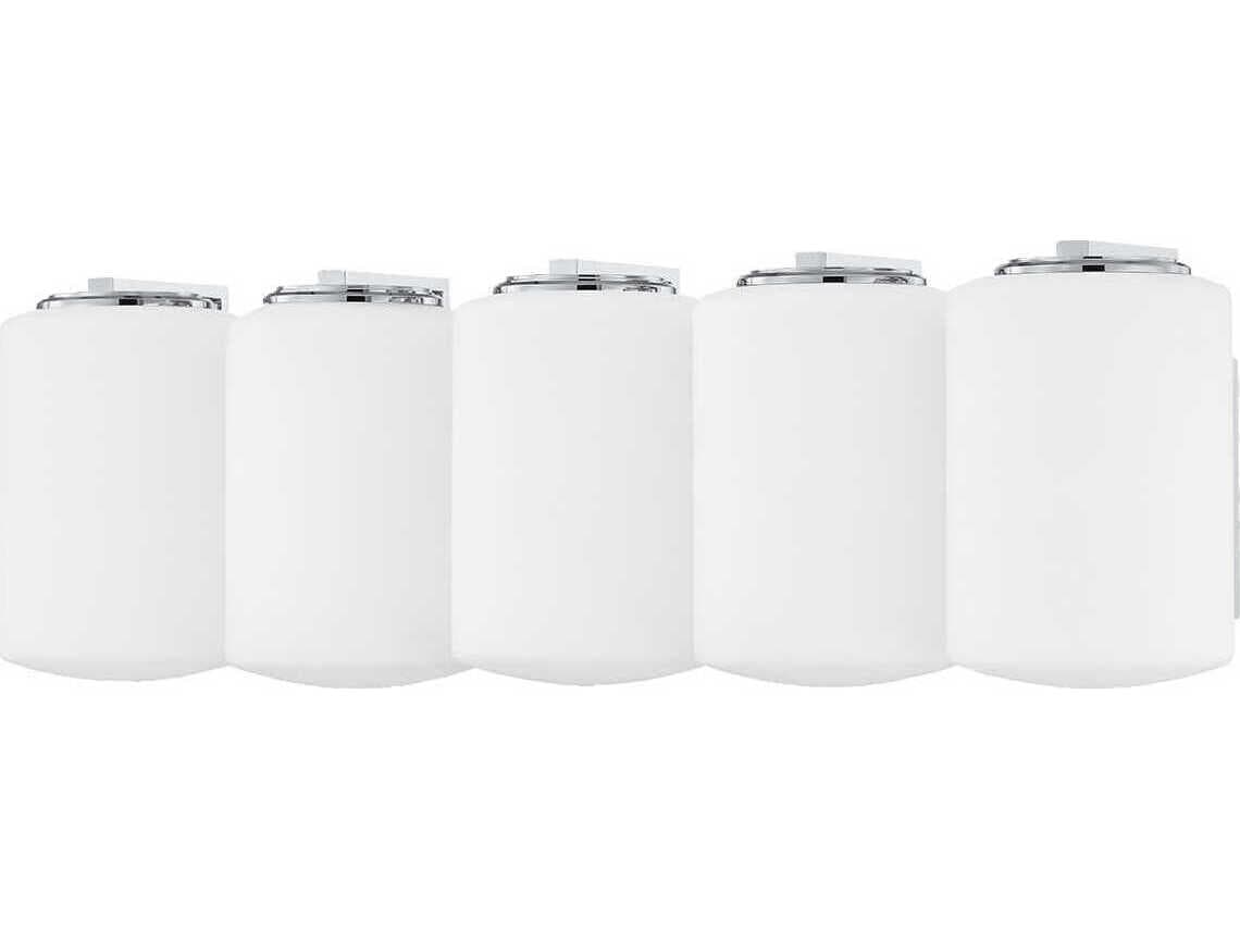 Mitzi Chantal 5-Light Polished Chrome Glass Vanity Light