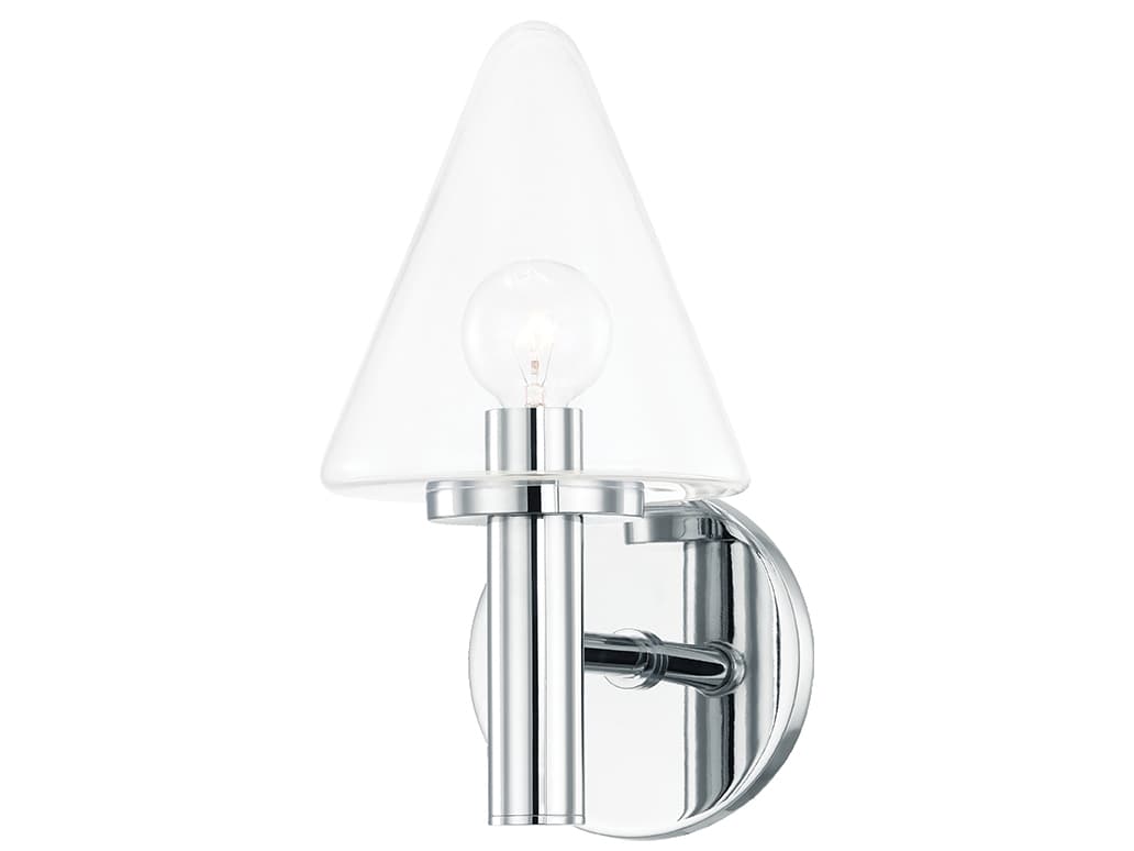 Mitzi Connie 1-Light Polished Chrome Glass Wall Sconce