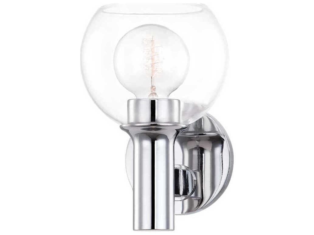 Mitzi Leslie 1-Light Polished Chrome Glass Wall Sconce