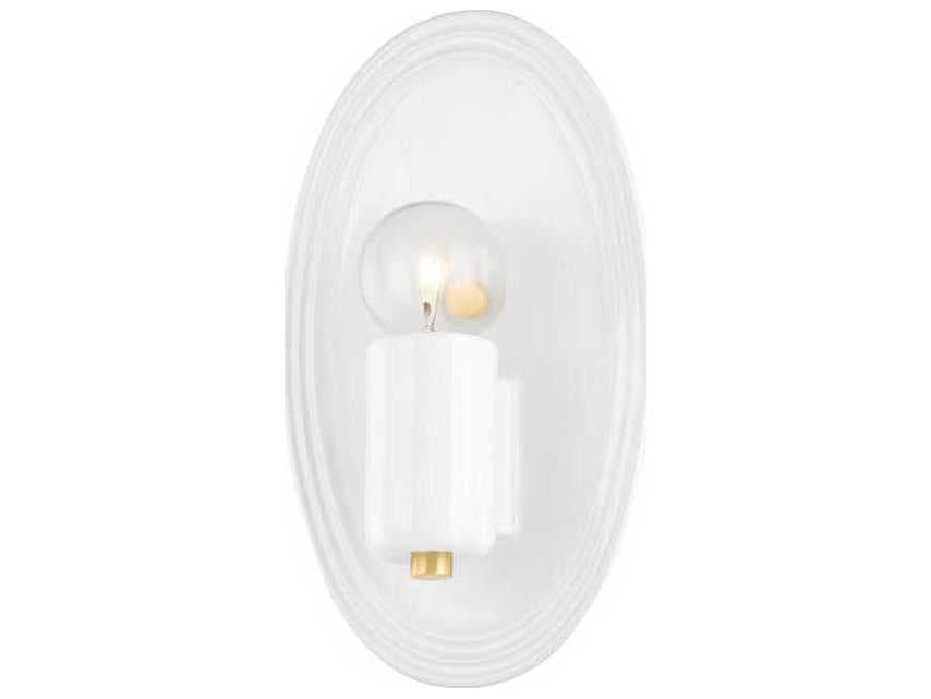 Mitzi Joyce 1-Light Aged Brass White Wall Sconce
