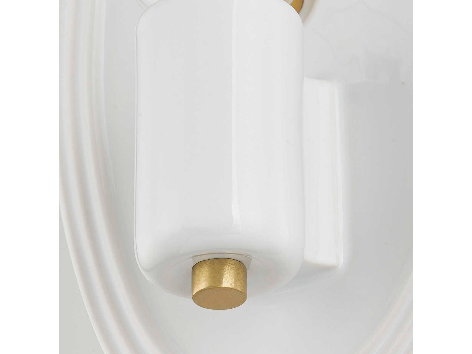 Mitzi Joyce 1-Light Aged Brass White Wall Sconce