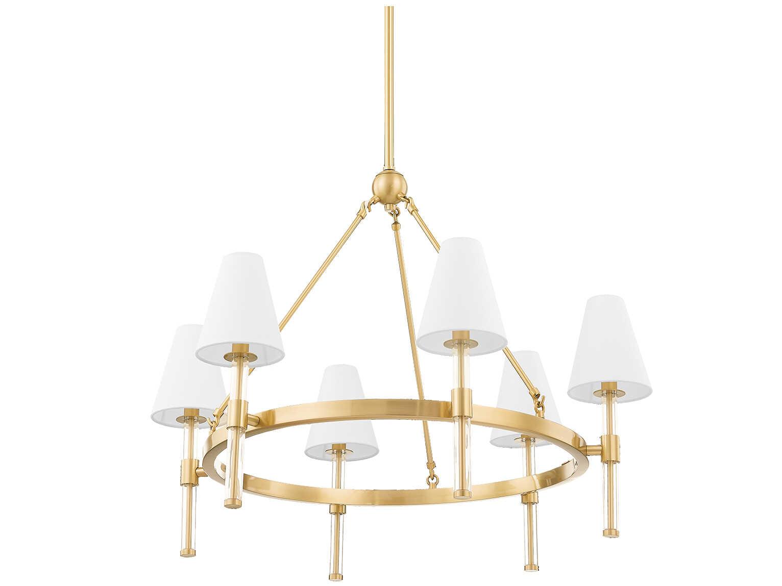 Mitzi Janelle 6-Light Aged Brass Chandelier